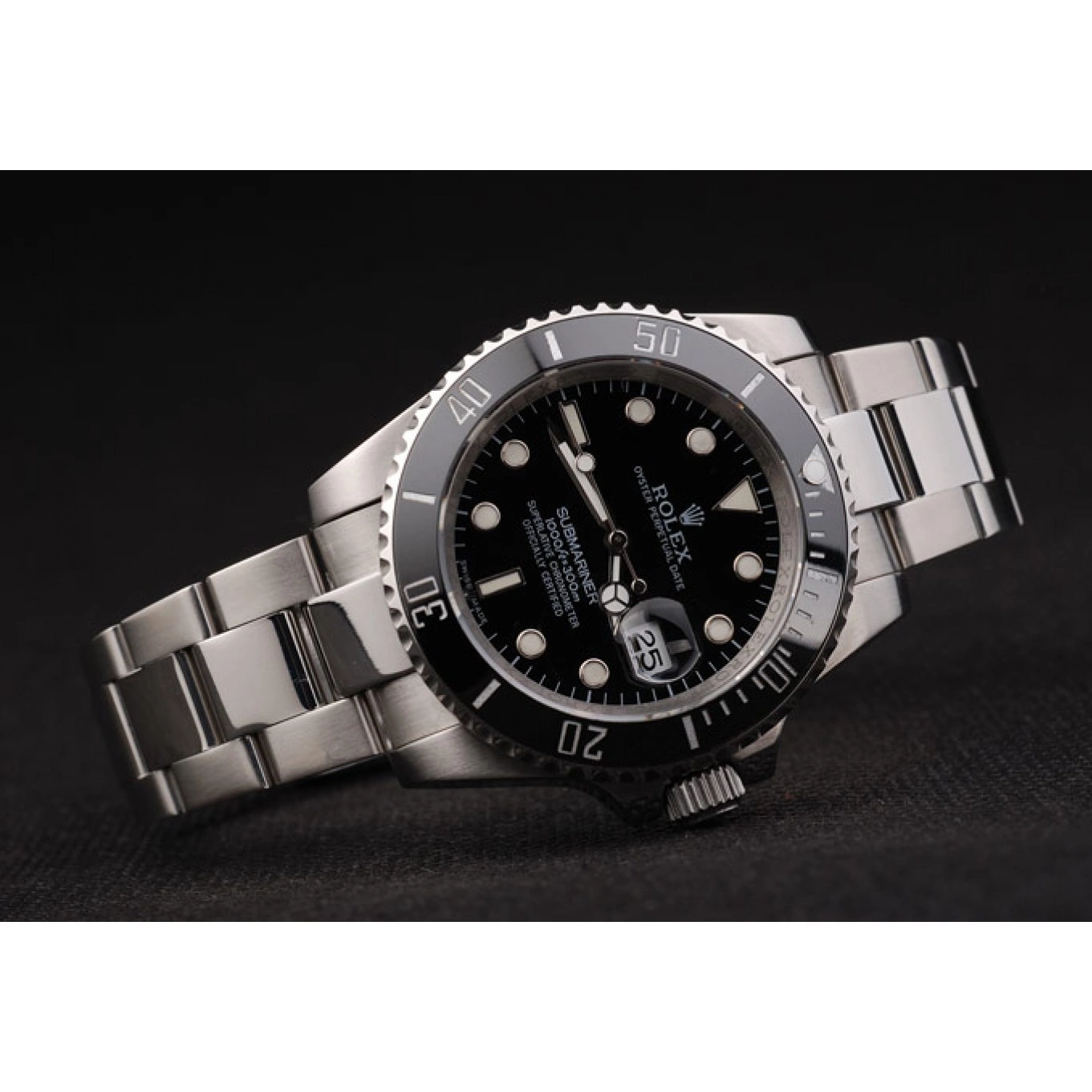 Good copy rolex watches Dial 98235 Rolex Ceramic Bezel Black Submariner Black 0628
